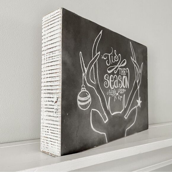 Faux Chalkboard “Tis the Season” Christmas Sign - Picture 2 of 3